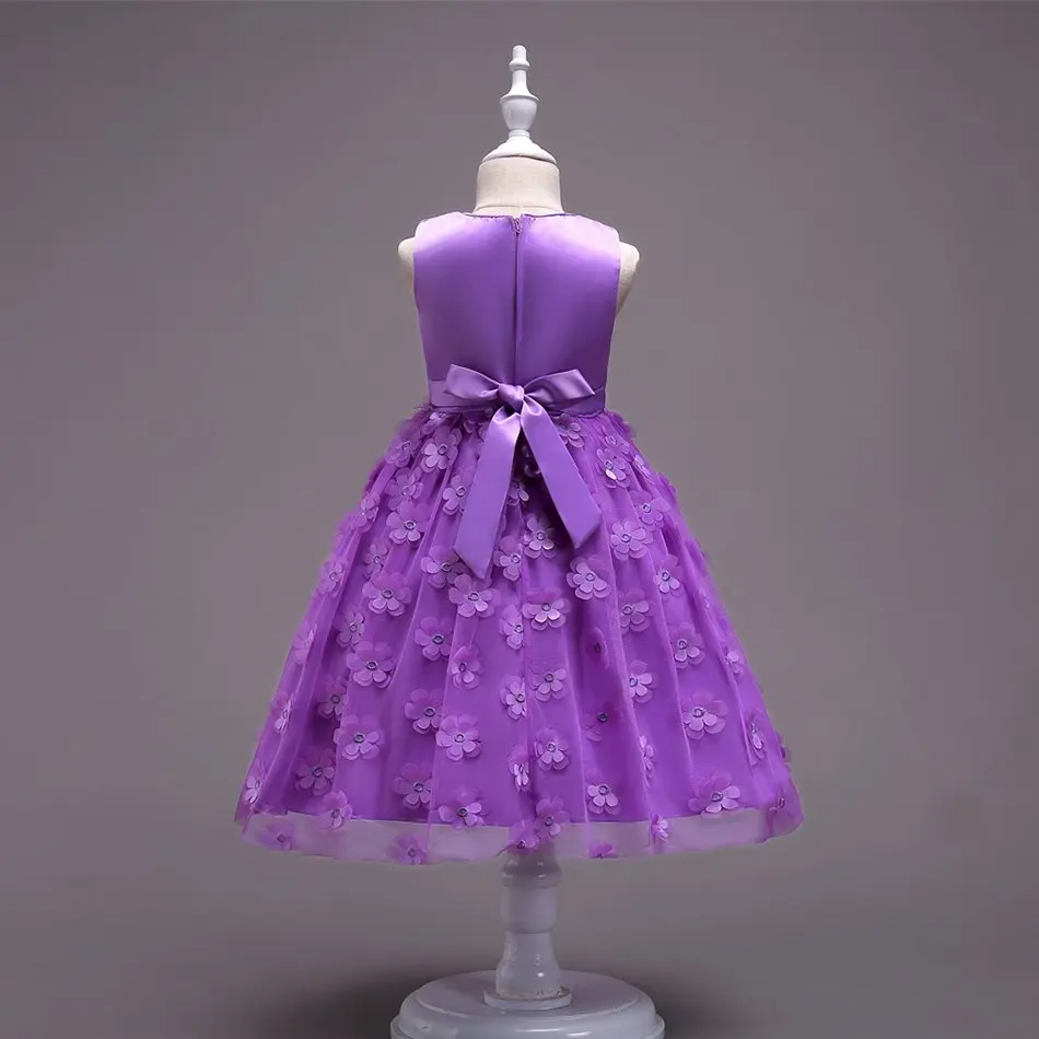 Girls Flower Summer Princess Party Dress (22)