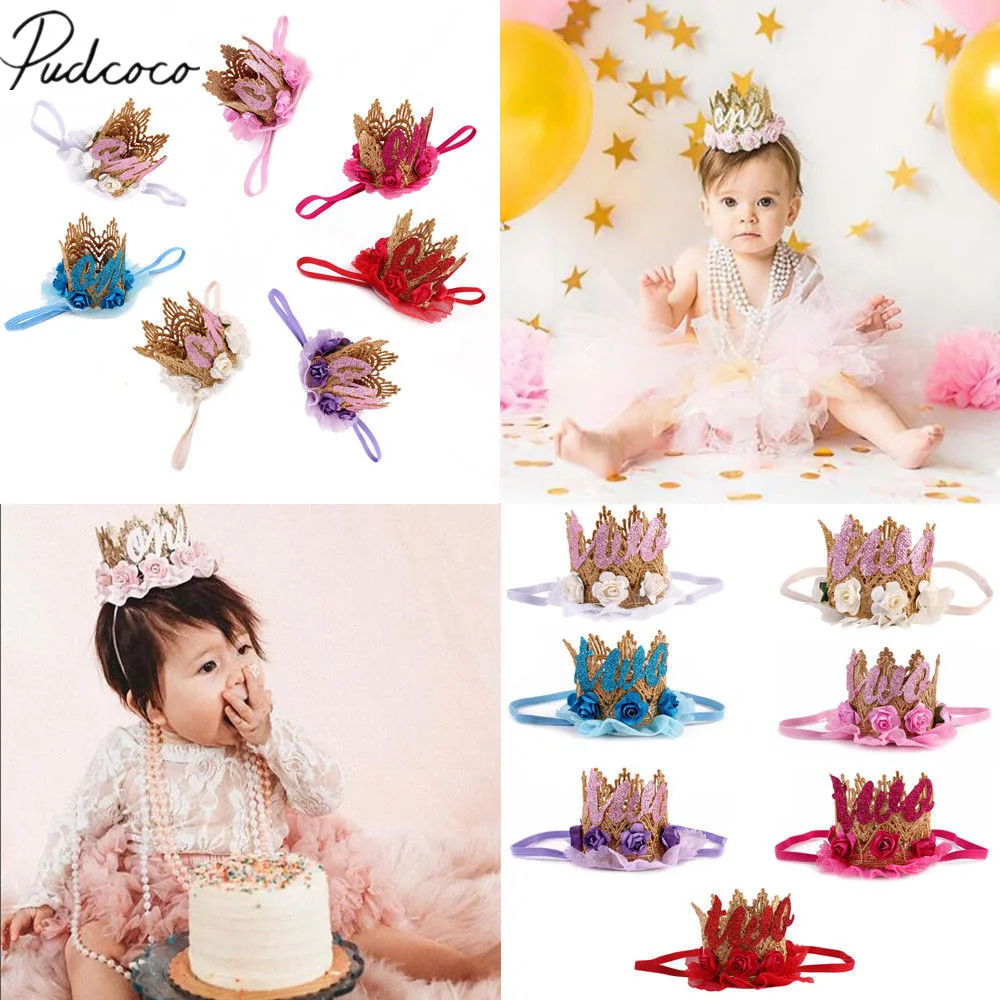 

2018 Brand New Infant Kids Baby Girl Toddler Flower Crown Hair Band Headwear Headband Accessories Birthday Party Props Gifts