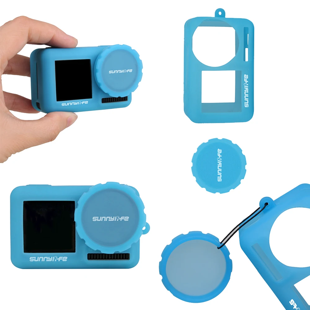 

New Cover For DJI OSMO Action Silicone Protective Cover with Lanyard Multi-color Protection Case for DJI OSMO Action Accessories