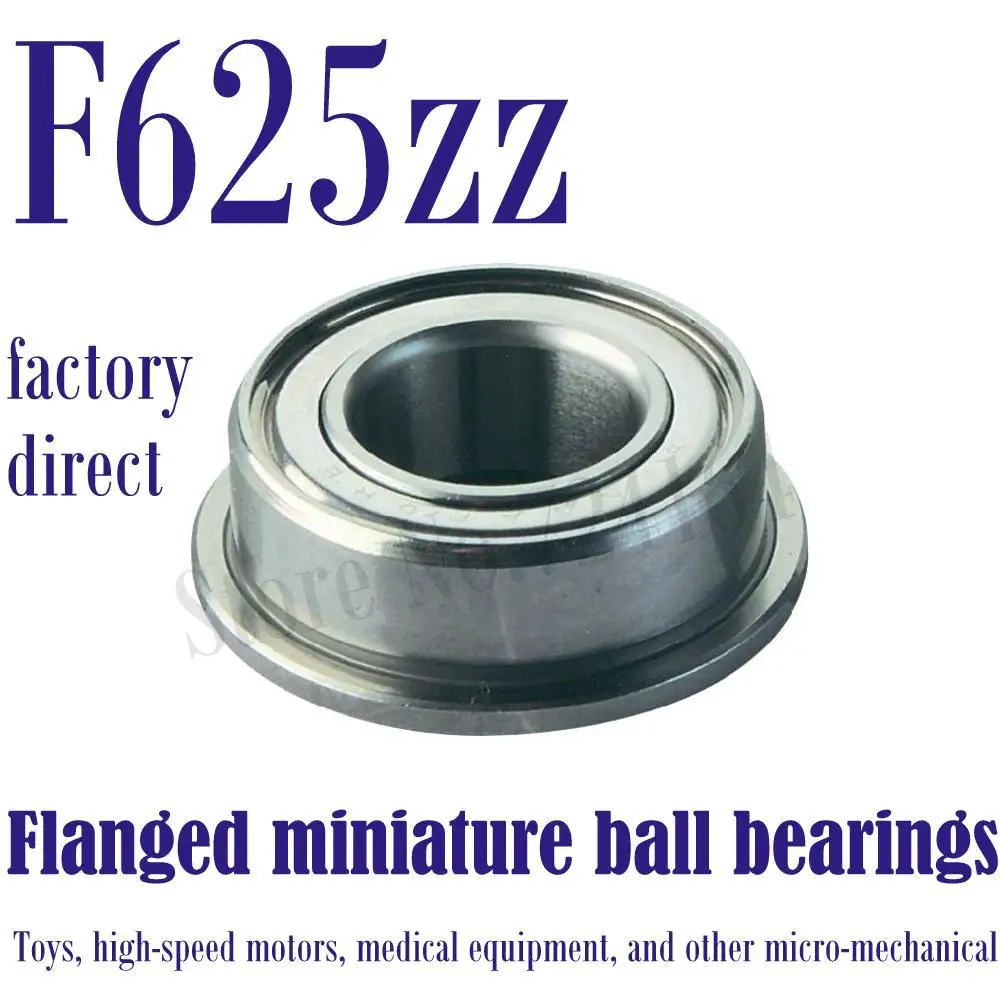 10 шт. Бесплатная доставка F625ZZ фланцевый подшипник RF1650ZZ FL625ZZ F625-2Z 5*16*5 мм