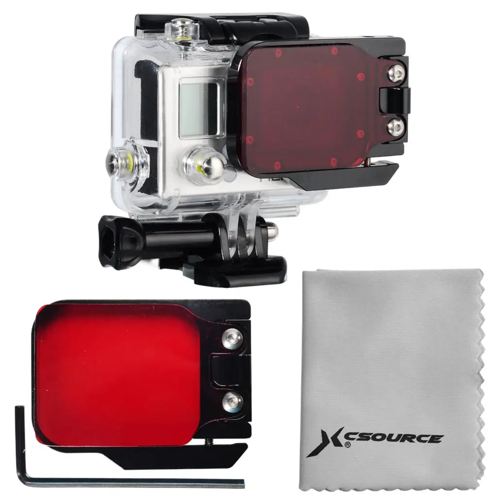 Red Underwater(10 20m) Dive Flip Sea Lens Filter For Gopro HERO 3 LF384