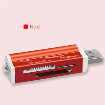 

4 in 1 4 Slots Card Reader U Disk PC Phones Memory Cardreader Micro SD/SDXC TF Card Reader for Laptop Computer