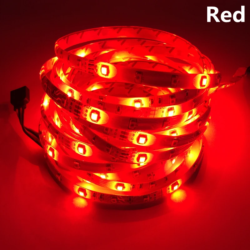 Светодиодная лента RGB 3528 SMD 300 60 светодиодов/м 24 ключа ИК контроллер адаптер