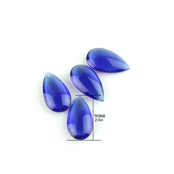 

30pcs/Lot , Dark Blue Color 50mm Pear Crystal Chandelier Parts/Crystal Curtain Pendant For Diy Curtain , Chandelier Products,