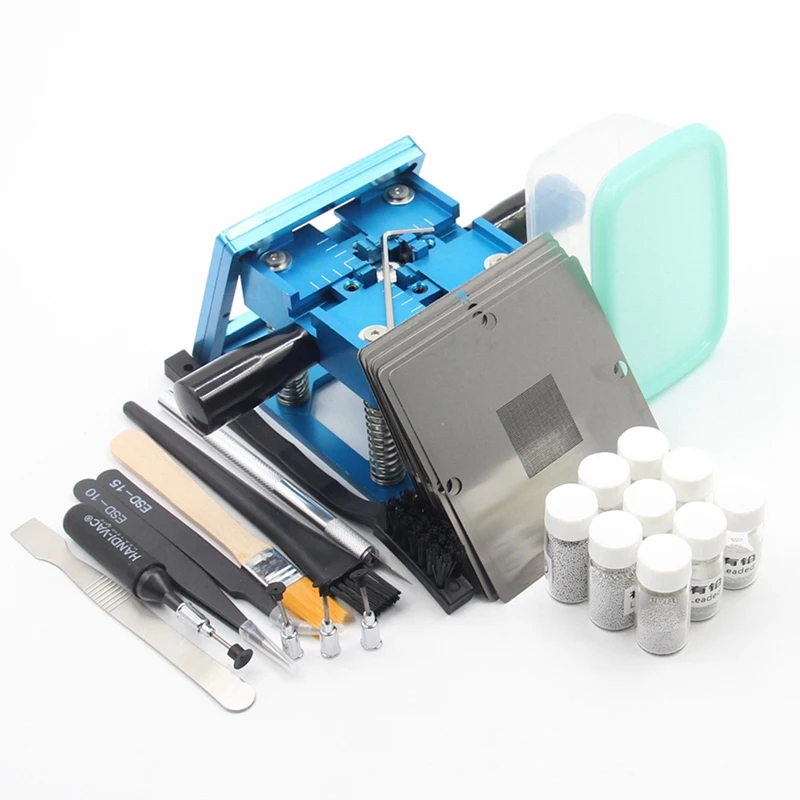 

Hot Sale Bga Fixtures 90X90 Reballing Station Reballing Bga Sik Tin Template For Laptop Gameconsole 10Pcs Stencil Help Solder