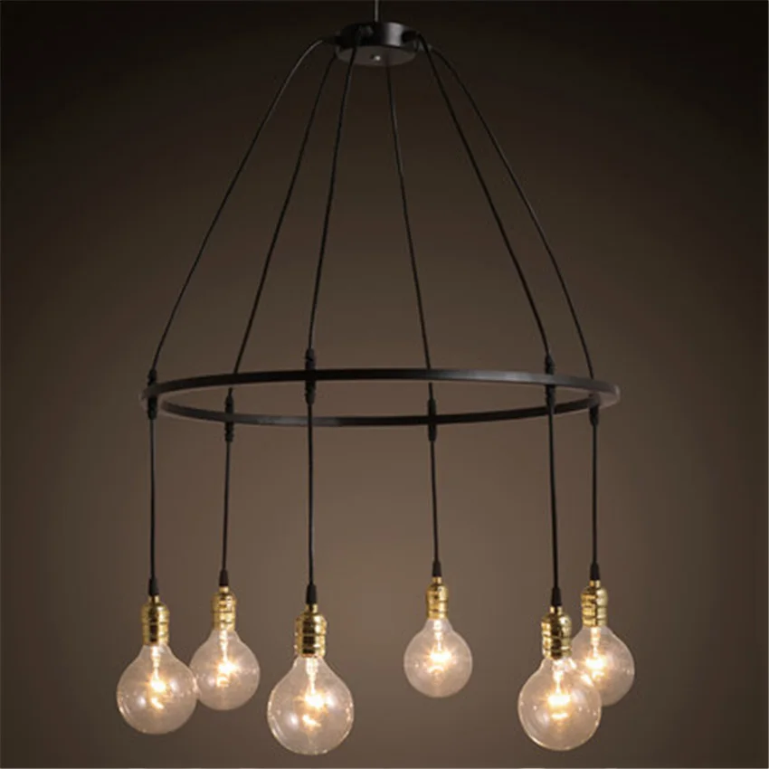 

Modern American Vintage Edison Pendant Lamps Nordic Retro Beanstalk Pendant Light Creative Loft Style living room Hanging Lamps