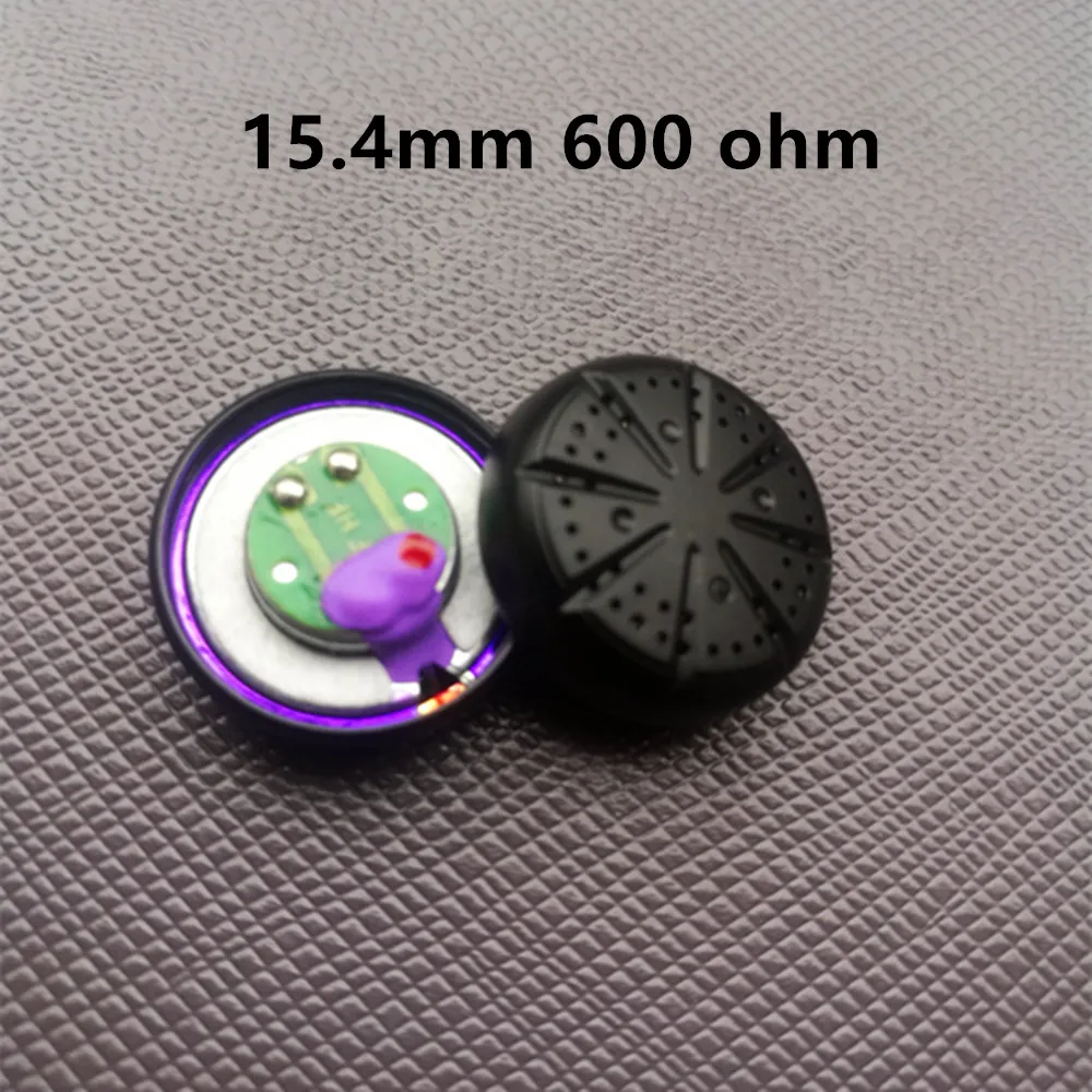 1 пара/лот 15 4 мм 600ohm наушники с плоской головкой динамик высоким сопротивлением Diy