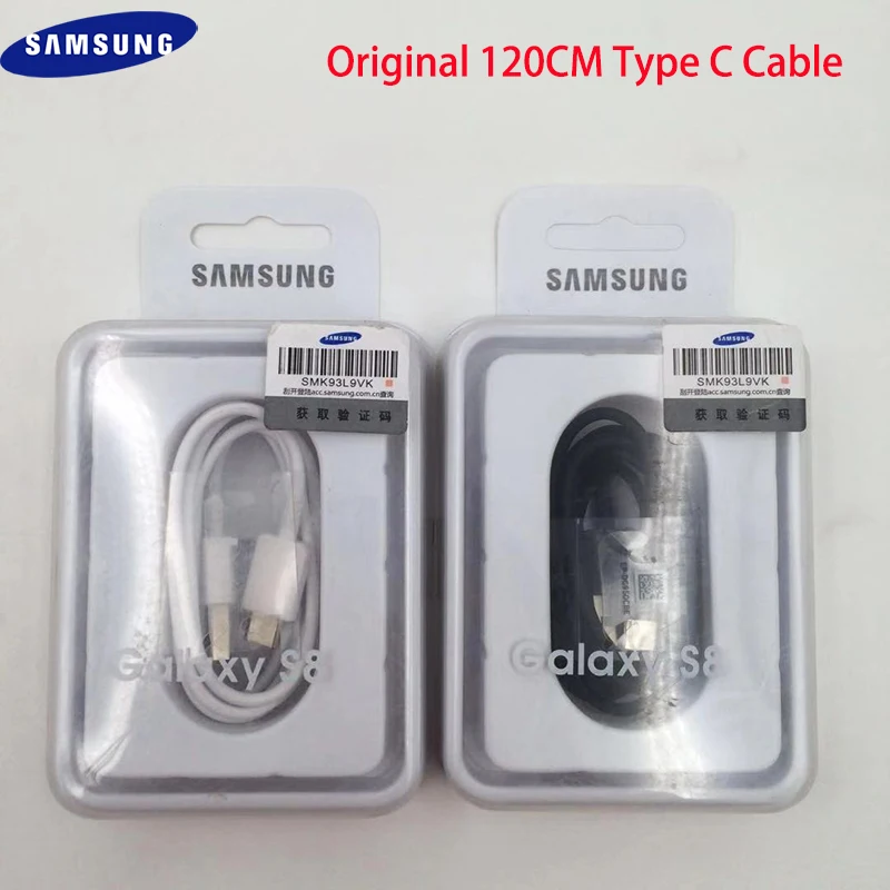 

100% Original Samsung 120CM USB Type C Cable Fast Charge Data Line For Samsung Galaxy S8 S9 Plus S10E A50 A9 Star A9S Note 9 8
