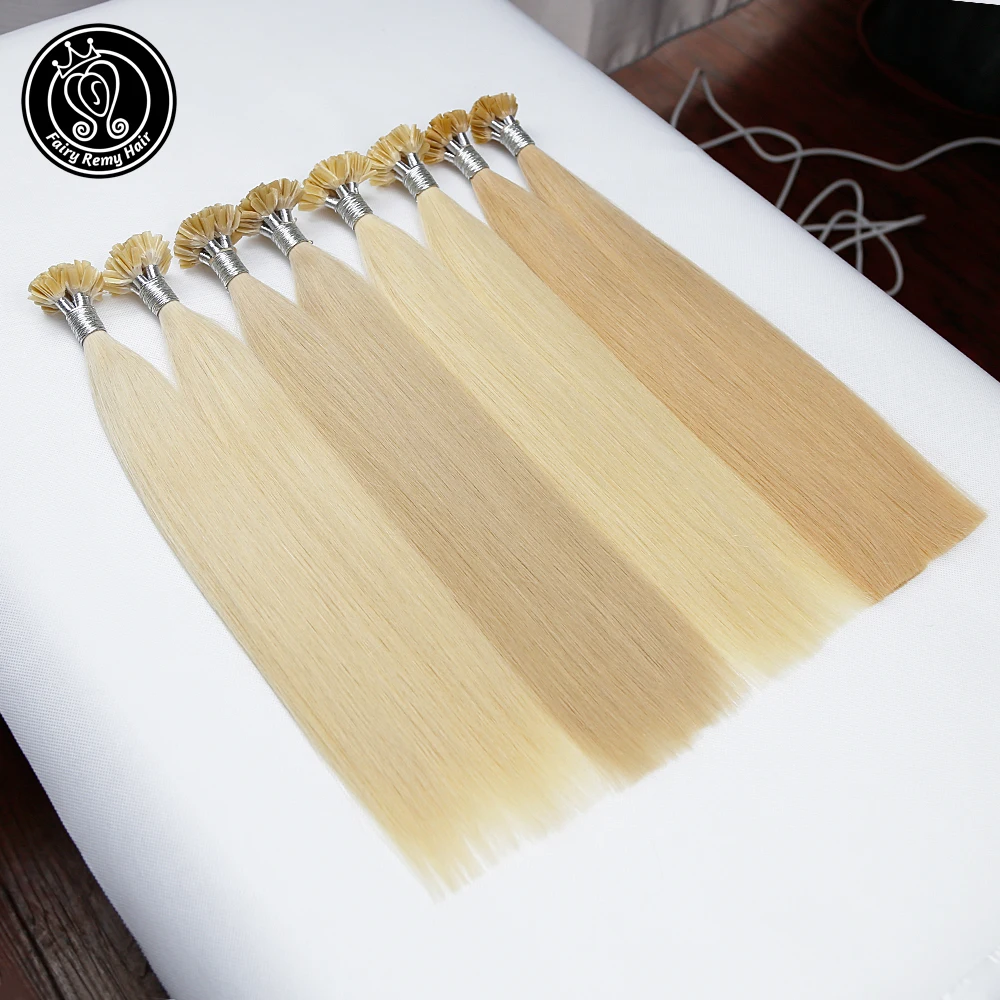 Волосы Fairy Remy 22 Дюйма 1 г / прядь Real Remy Natural U Тип Наращивание человеческих волос