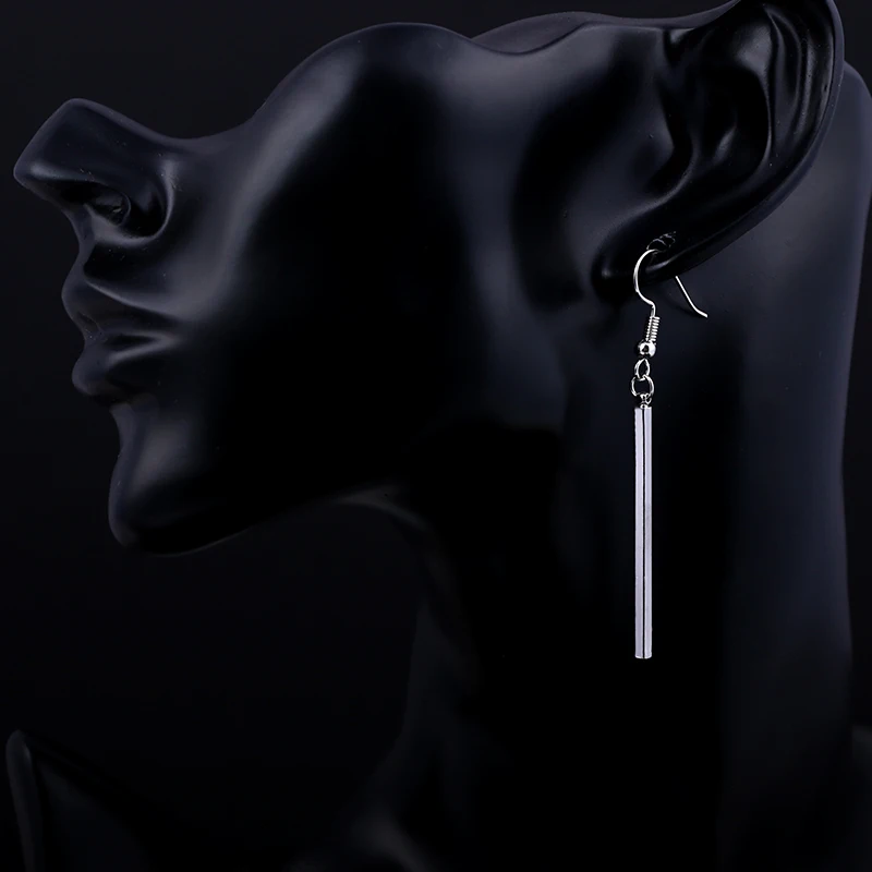 

Metal Strip Earrings For Women Fashion Geometric Column Dangle Earrings Trendy Simple Style Gold-Color Drop Earring Jewelry CE70