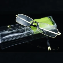 = Clara Vida небольшой квадратный светильник высокого качества из смолы или натурального хрусталя очки для чтения с чехол+ 1+ 1,5+ 2+ 2,5+ 3+ 3,5+ 4