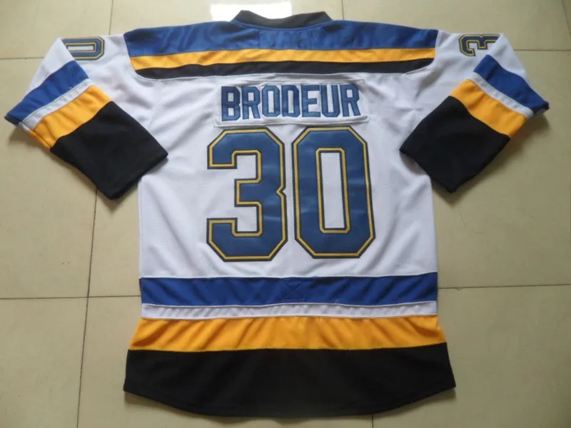 2015 New St. Louis Blues Mens Jerseys #30 Martin Brodeur White Ice Hockey Jersey