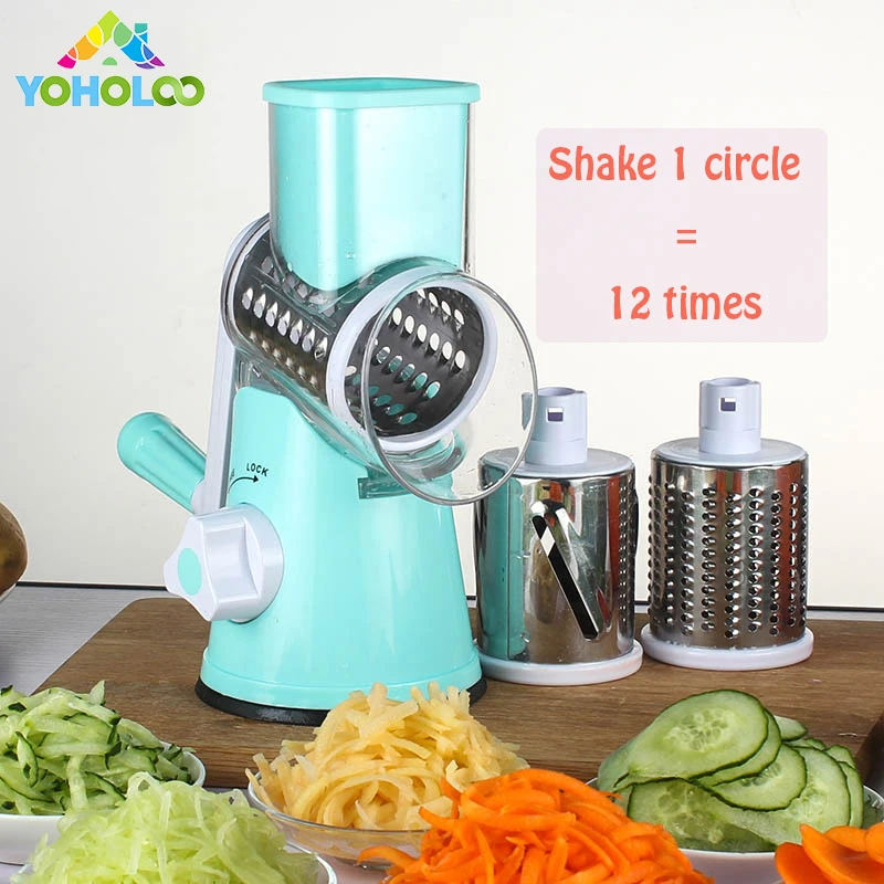 

multifunctional Vegetable Grater Chopper Cheese Carrot Cutter Kitchen Tool Salad Trio Grater Vegetable Cutter Slicer Spiralizer