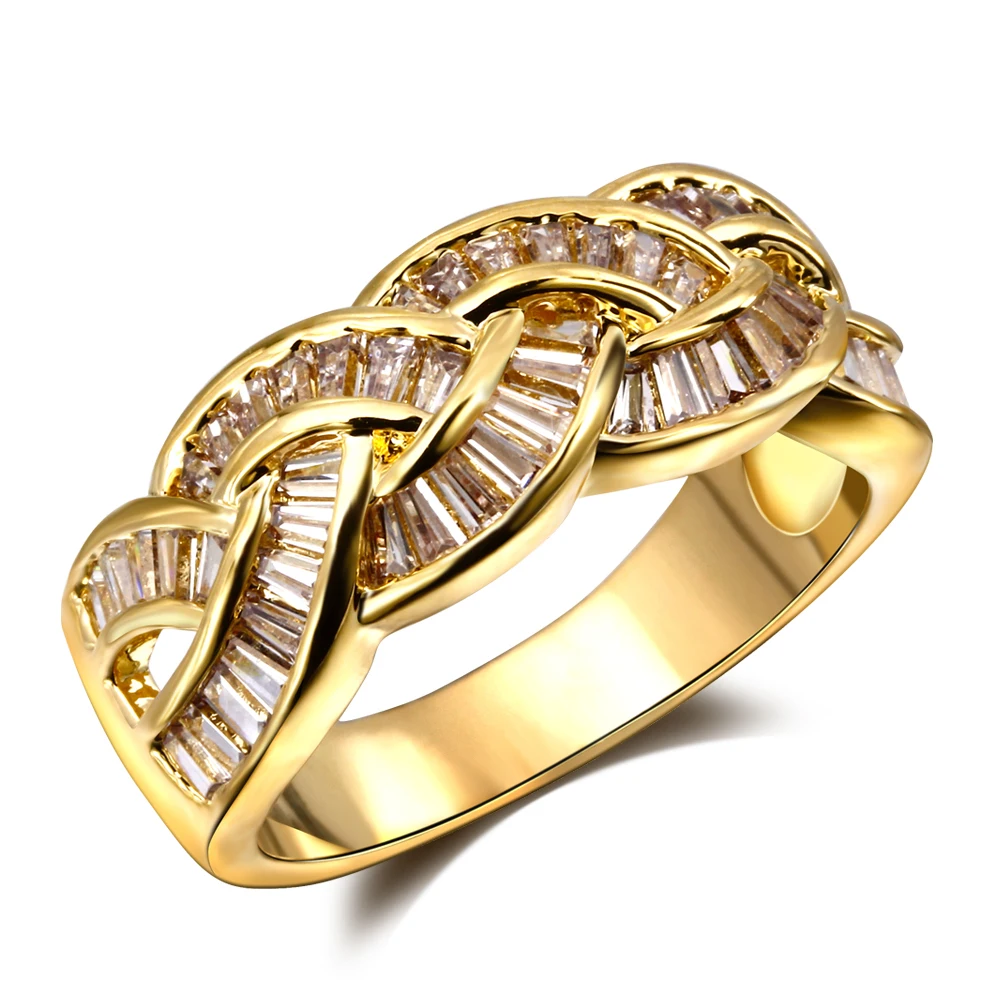 High quality Female Ring gold & white color rings high quality party