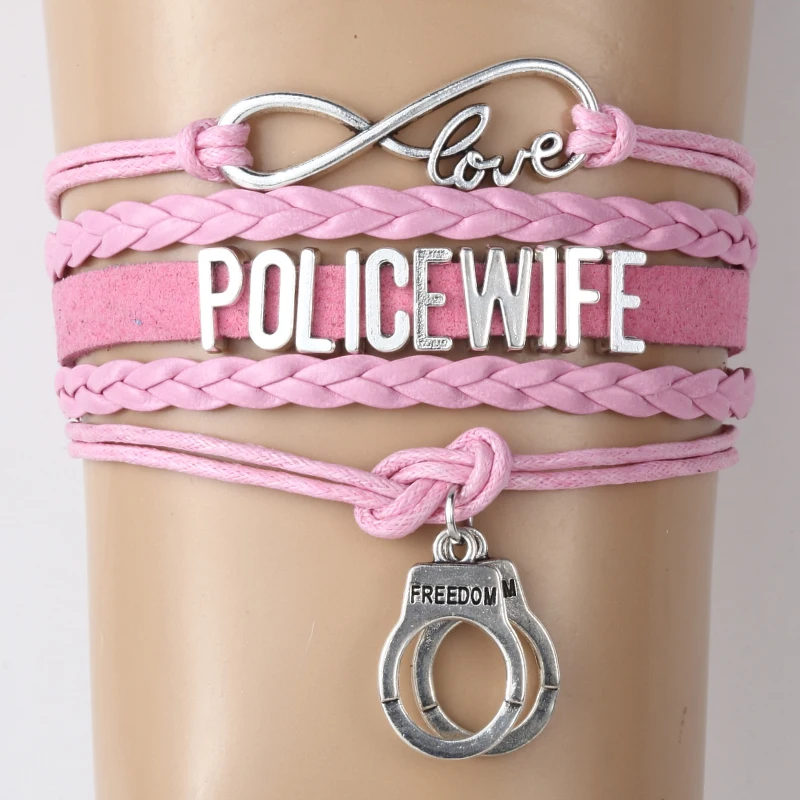 Браслет NCRHGL Infinity Love POLICE браслет для женщин и мужчин подвеска наручники плетеный