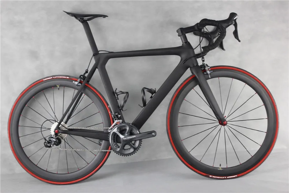 Flash Deal ICAN Full Carbon AERO V-brake Road Complete Bike with Ultegra 6800 22 speeds groupset only 7.36kg around with 700C wheelset 3 Flash Deal ICAN Full Carbon AERO V-brake Road Complete Bike with Ultegra 6800 22 speeds groupset only 7.36kg around with 700C wheelset 3
