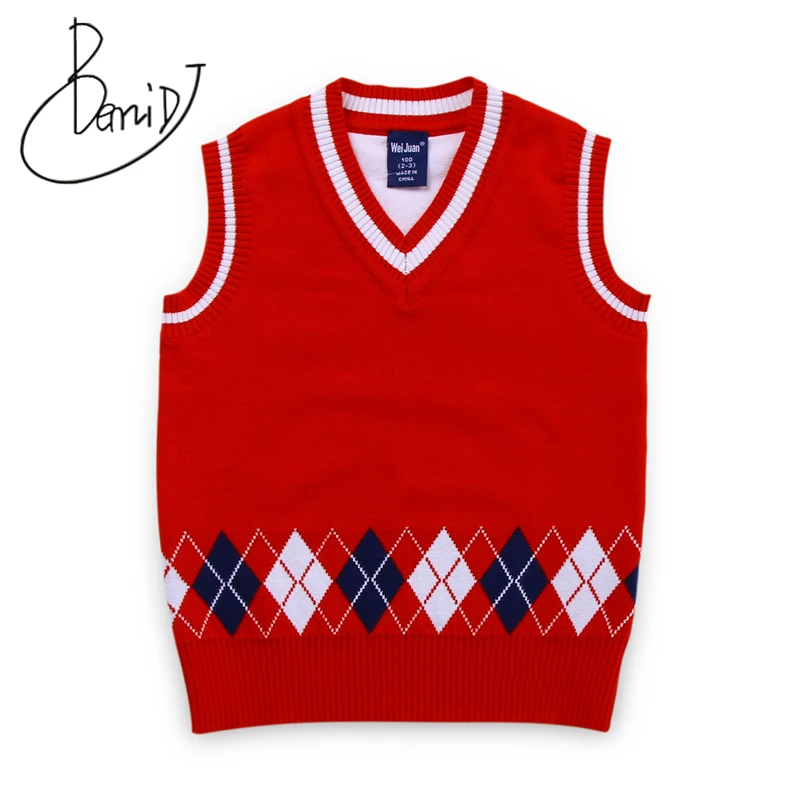 

3-7Y Boys Sweater 2018 England Style Brand Design Knit Vest Children Clothes Baby Sleeveless Autumn Infant Jacket Kids clothing