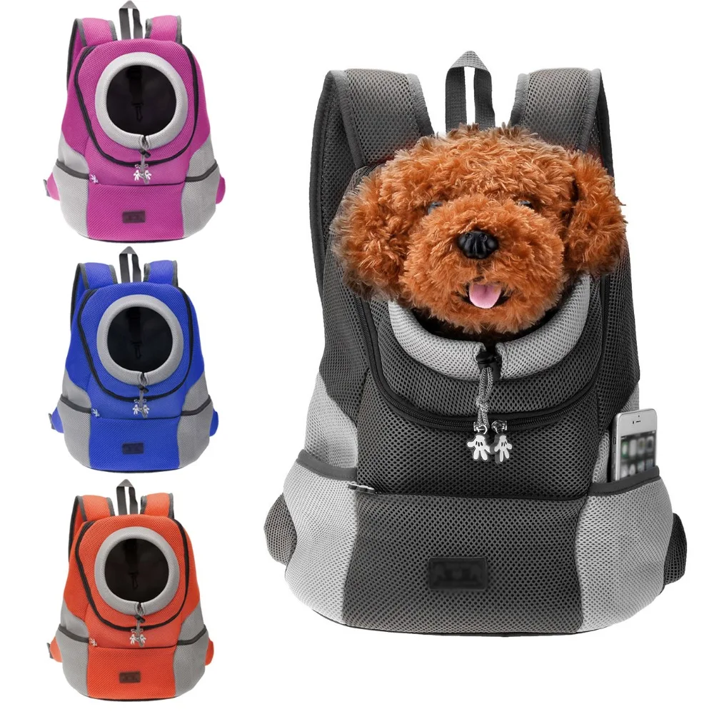 Pet Dog Carrier Bag Dog Front Bag with Breathable Head Outdoor Shoulder