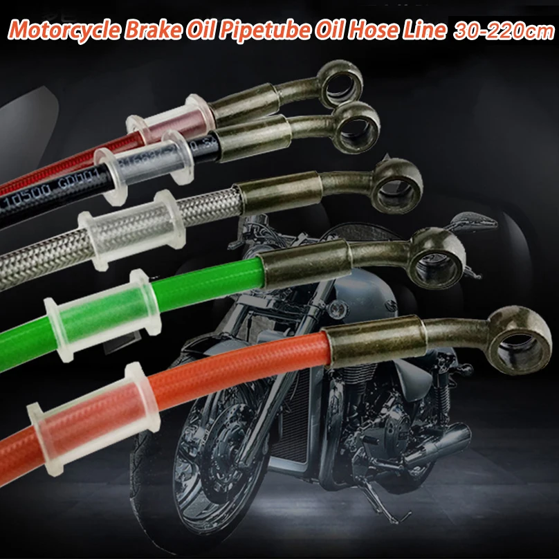 

Motorcycle 30cm To 220cm Dirt Bike Braided Steel Hydraulic Reinforce Brake line Clutch Oil Hose Tube Universal Fit Racing MX