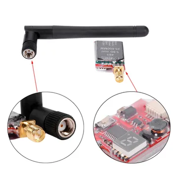 

OMESHIN TS5828LS 5.8G Mini 25-600 MW 48ch RP-SMA Adjustable Power Supply Switchable AV Wireless FPV Transmitter