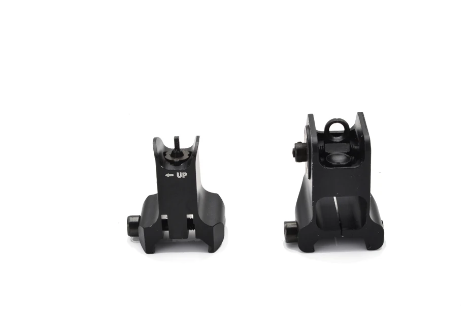 Tactical Fixed Front Rear Sight Streamline Design Standard AR15 Apertures Iron Sights BK Hunting accessories