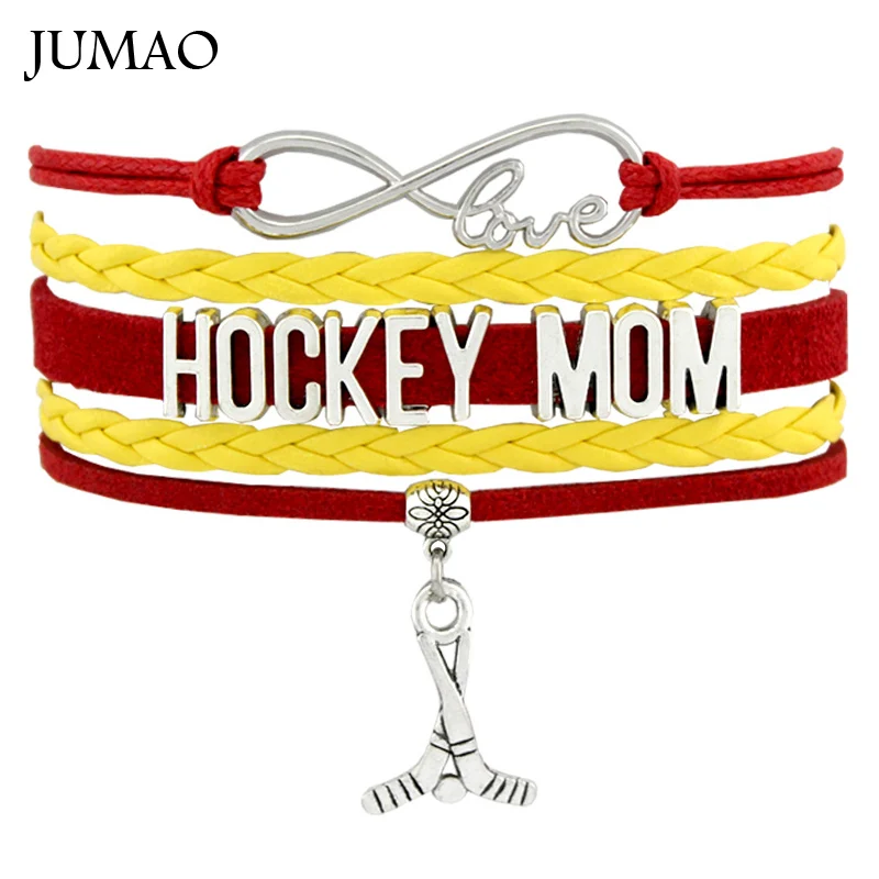 Infinity Love Hockey Mom Bracelets & Bangles For Women Men Charm Gift Drop Shipping Infinity Love Hockey Mom Bracelets & Bangles For Women Men Charm Gift Drop Shipping