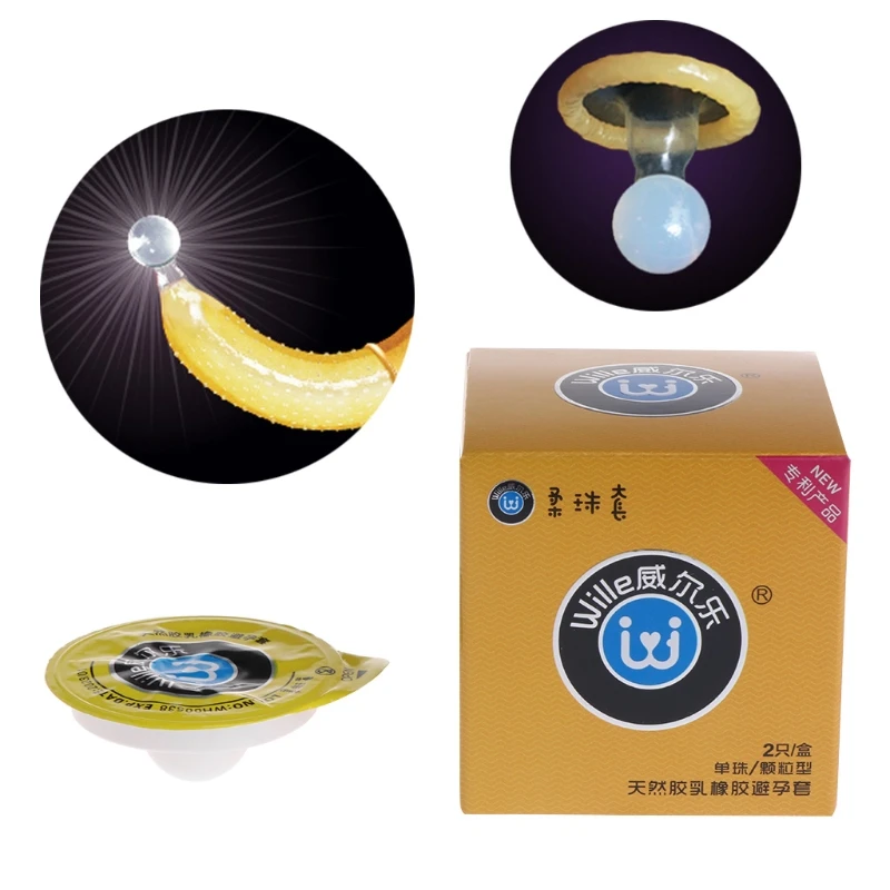 

2PCS Adult Latex Condoms G spot Condom with Big Particle G-point Condom