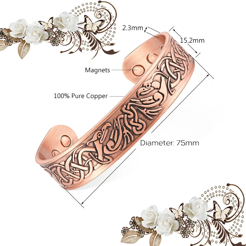 Vivari-Vintage-Healing-Balance-Bio-Bangles-Women-Pure-Copper-Antique-Magnetic-Bracelet-For-Women-Health-Wristband
