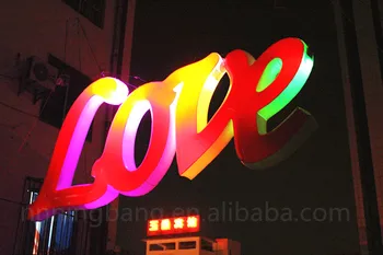 

Free shipping 3m long wedding inflatable lighting decoration giant inflatable letter LOVE