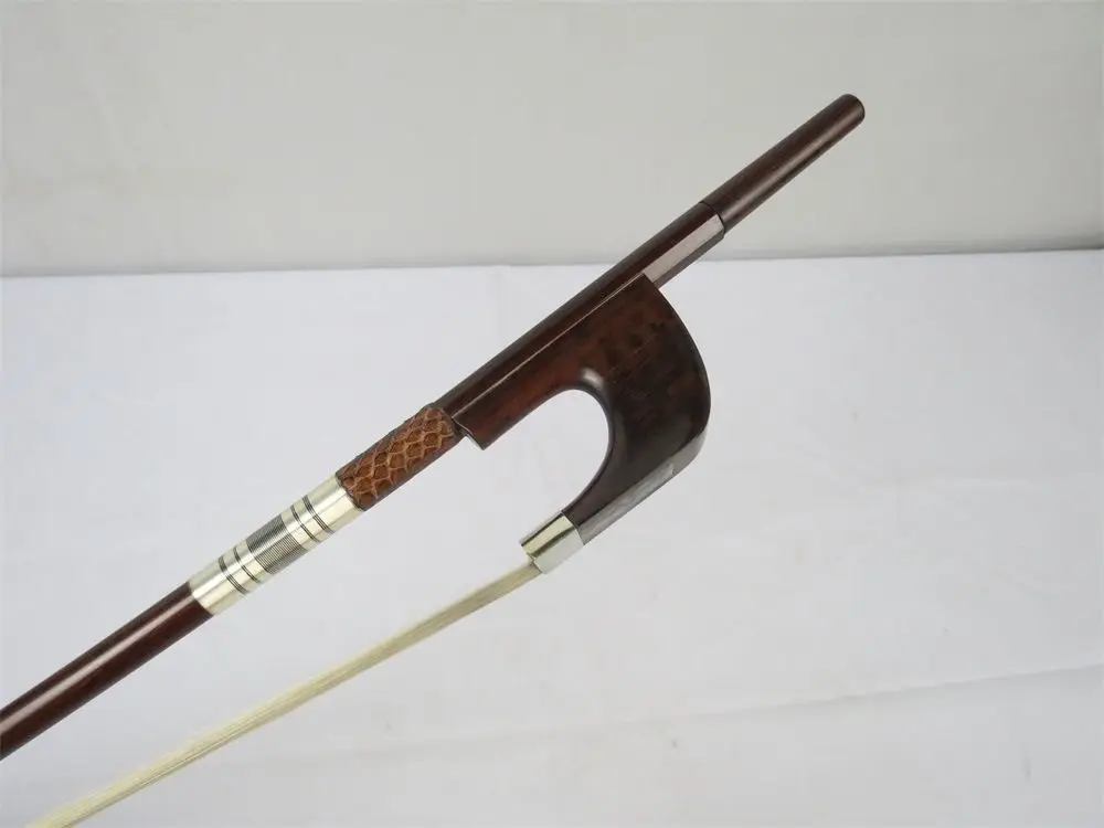 1pcs strong letterwood 3/4 bass bow,upright bass bow,letterwood frog