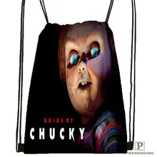 Custom kcurse_of_chucky походная сумка на шнурке милый рюкзак для детей(черная спинка) 31x40 см#20180611-02-67