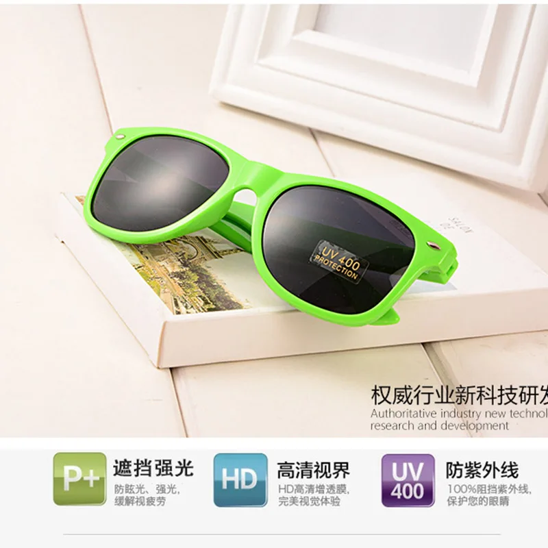 Синий MOUGOL брендовые новые очки детские Gafas Oculos De Sol многорамочные Ретро детские солнцезащитные очки черные розовые солнцезащитные очки - Цвет линз: Синий