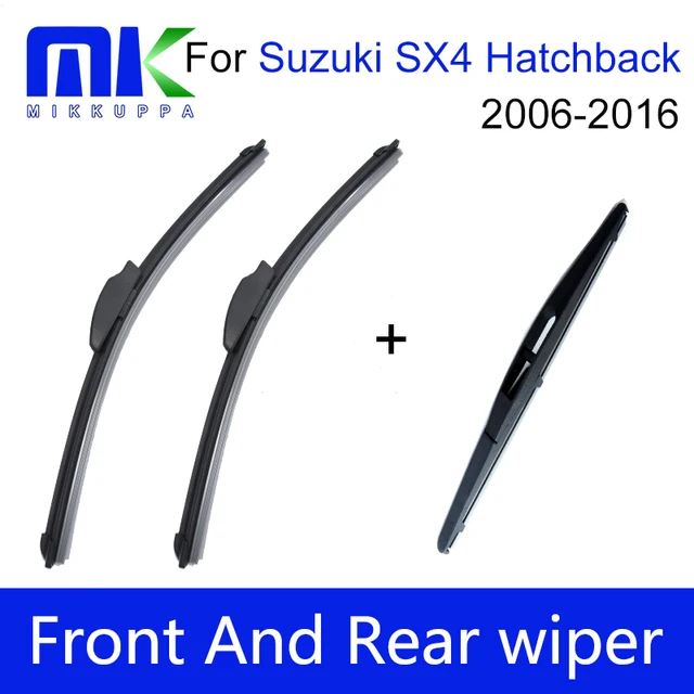 Front & Rear Wiper Blades For Suzuki SX4 Hatchback 2006 2007 2008 2009