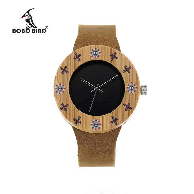 

BOBO BIRD Women's Watches Bamboo Wristwatches for Ladies Japan Movement Quartz Bracelets Watch Gifts relogio feminino C-I16