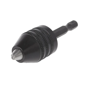 

1/4" Keyless Drill Bit Chuck Hex Shank Adapter Converter Quick Change 0.3-8mm