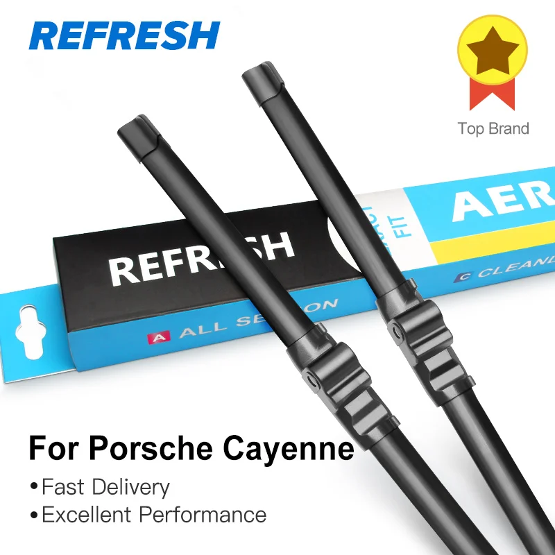 

REFRESH Wiper Blades for Porsche Cayenne S GTS Turbo Fit Side Pin Arms Model Year From 2002 to 2017