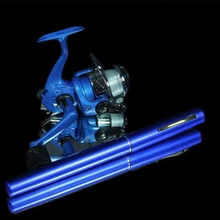 95 см MINI Портативный карманный рыба Pen Карбон+ Алюминий сплав Рыбалка полюса Rod Reel комбо содержащий катушки K8356