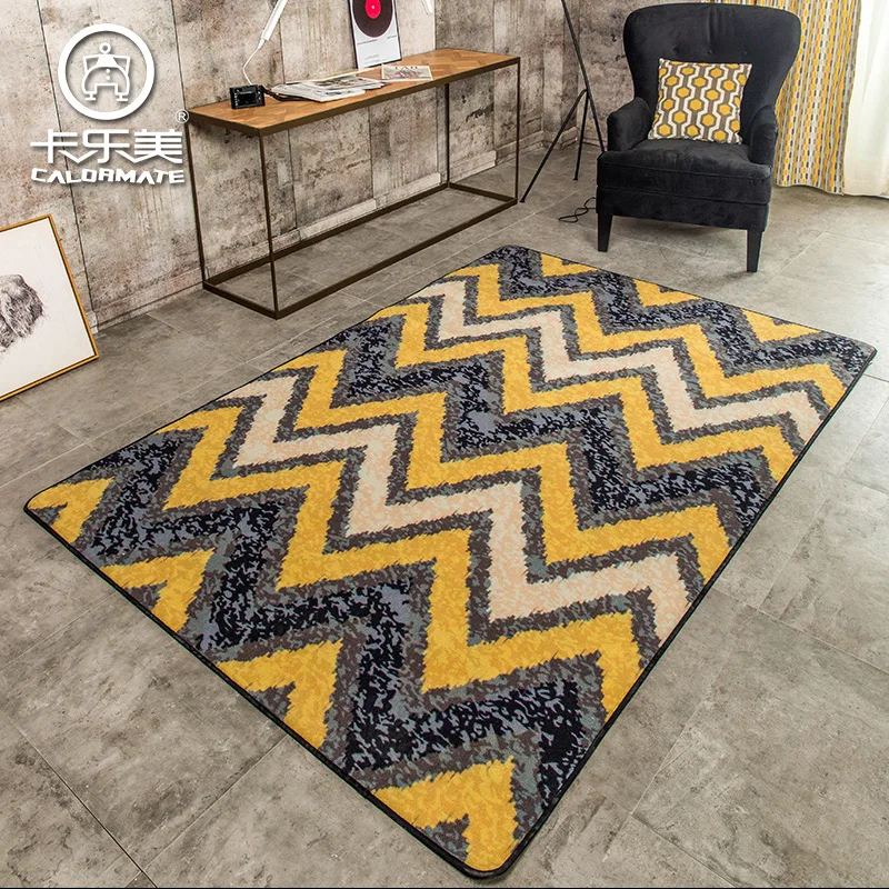 Американский короткий современный индивидуальный геометрический диван коврик для кофейного столика желтые постельные матрасы