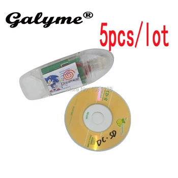 

5pcs/lot New Arrival Fit For Sega DC SD Card Reader Console With Indicator Light Adapter Converter For Dream Cast Game W/CD Disk