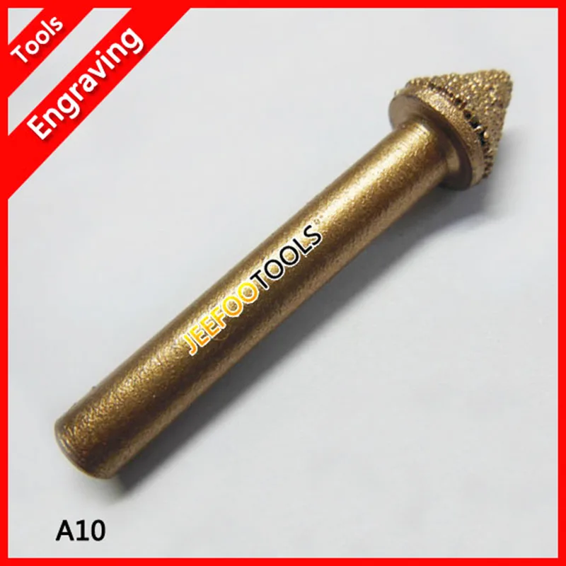 A10 6*10*7mm Taper Stone CNC Tools For 3D Deep Relief/ Engraving Tools