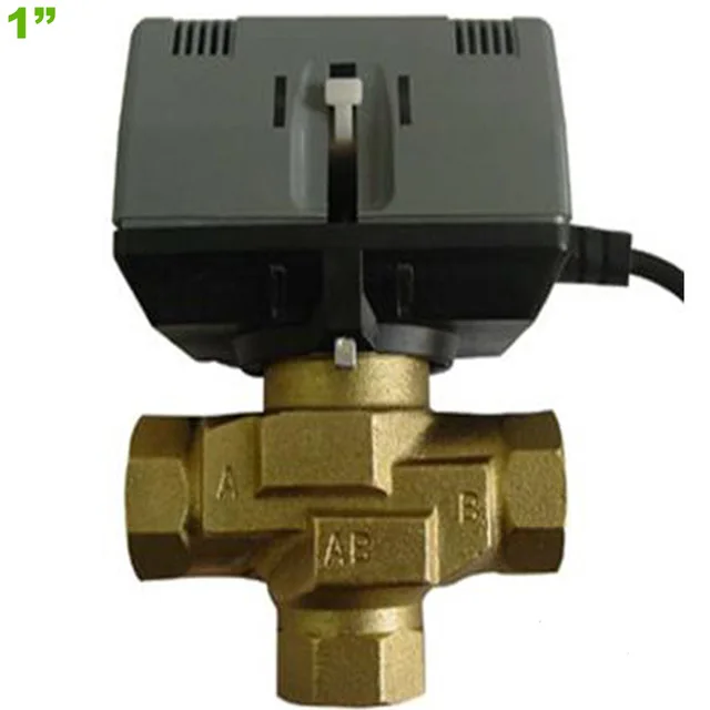 

G1" Three-way Actuator Valve 220V AC Three Way Motorized Valve Electric Actuator Valve