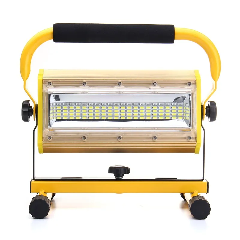 

3 Colors Rechargeable 100W Portable LED Floodlight Work Light 100 LED Spot Flood Light Working Camping Lamp Outdoor Lighting
