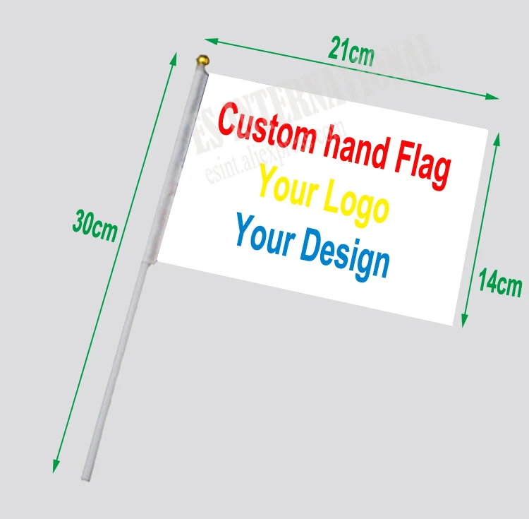 custom hand flags