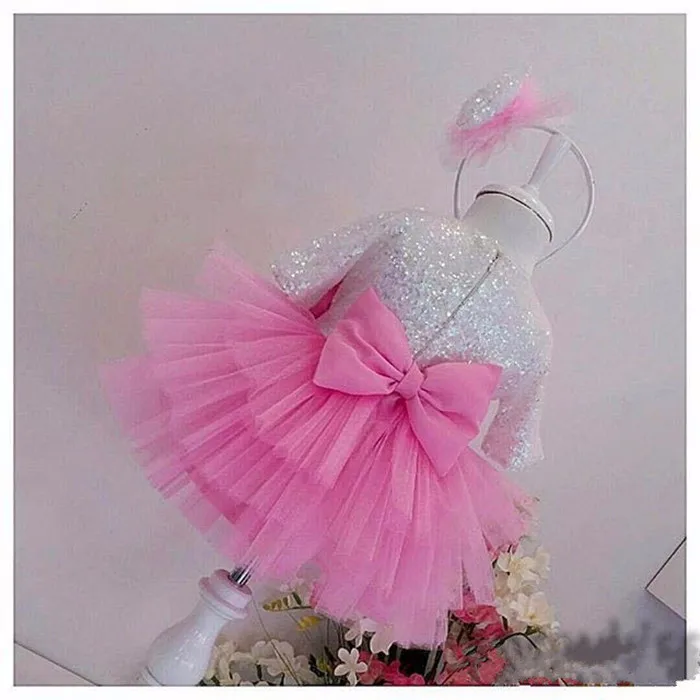 2017 Bling Sequin Blush Pink flower girl dress with Bow beauty pageant dresses for kids baby Birthday Party Dress Baptism gowns цена 2017 Bling Sequin Blush Pink flower girl dress with Bow beauty pageant dresses for kids baby Birthday Party Dress Baptism gowns цены онлайн