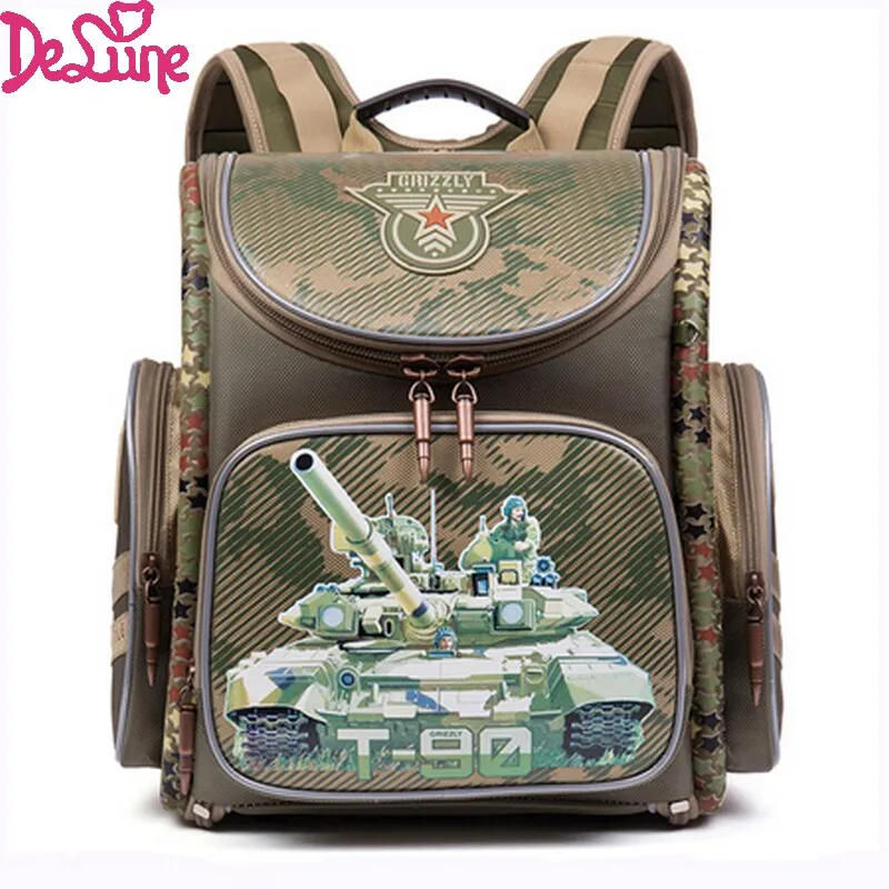 Children School Bags for Boys Racing Cars Military Theme font b Backpacks b font EVA Folded