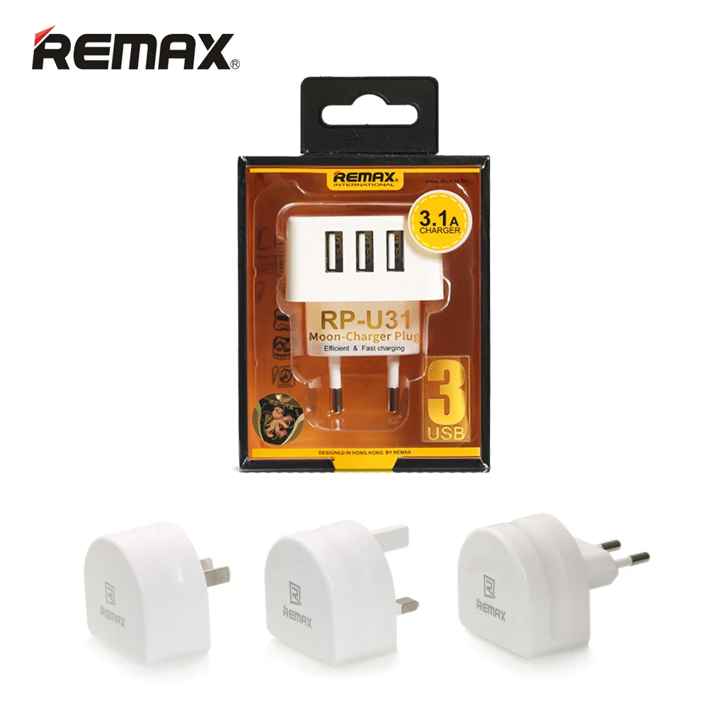 Remax RP U31 Mobile tablet Charger 3 USB Output Charger EU