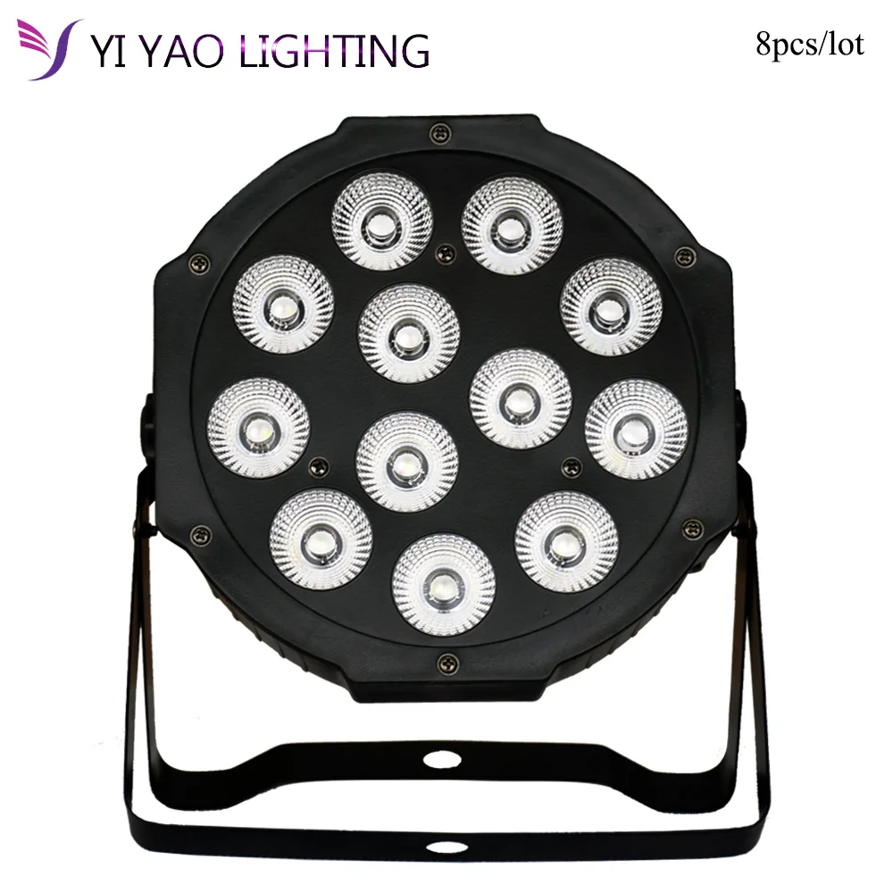 12x12W RGBW 4IN1 LED Par Lights for Wedding Church Stage Lighting 8PCS