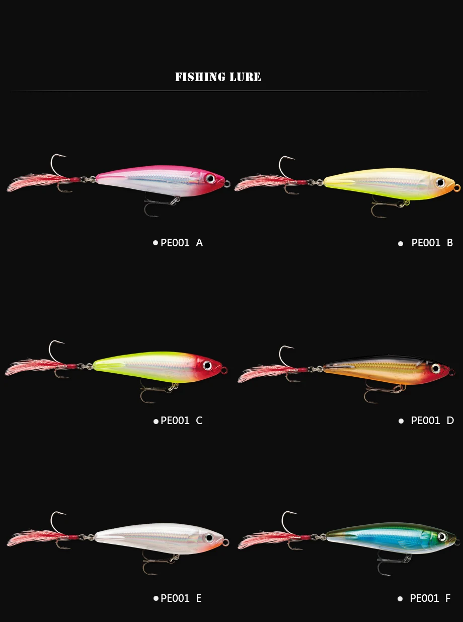 Популярная модель рыболовной приманки, жесткая приманка, 10 цветов на выбор, 8 см, 13 г, приманка-карандаш, качественная профессиональная блесна, глубина 1-1,5 м