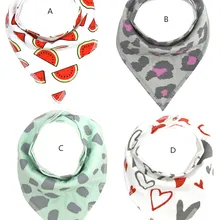 Арбуз+ сердце ШАП печать/бандана нагрудники принцесса девушка/4 шт./компл