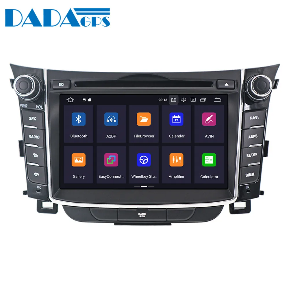 Автомобильный DVD плеер на Android 9 4 + 32 ГБ GPS навигация для Hyundai I30 Elantra GT 2012